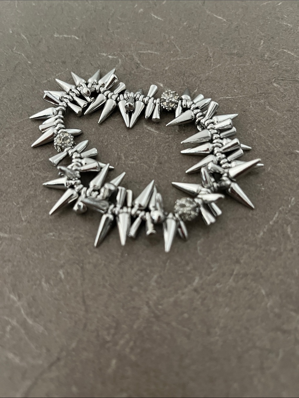 Silver Spike Stretch Bracelet - Women's Fashion Jewelry